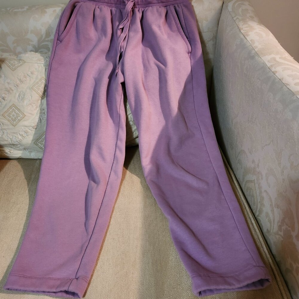 SPLENDID BRAND, Straight leg, Ankle pants, Elastic Drawstring waist, lavendar - Picture 3 of 4